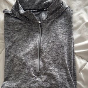 Nike Heather Grey Running Half-Zip Pullover